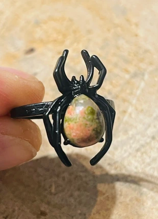 Bague Araignée en Unakite, Taille 53-59 (réglable) (1), merk: Unakite, staat: Nieuw zonder prijskaartje, € 7,00, € 8,05 inclusief Kopersbescherming Pro