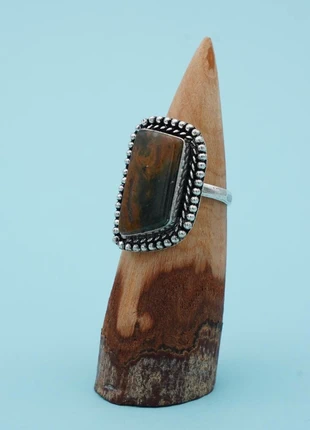 925 Sterling Silver Pietersite Jasper Gemstone Ring Size Q, brand: Silver, condition: Very good, size: 18.5 mm / Q½, £13.99, £15.39 includes Buyer Protection