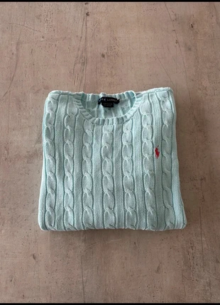 Torsadé bleu clair logo rouge Ralph Lauren taille L femme, brand: Ralph Lauren, condition: Very good, size: L / 40 / 12, €40.00, €42.70 includes Buyer Protection