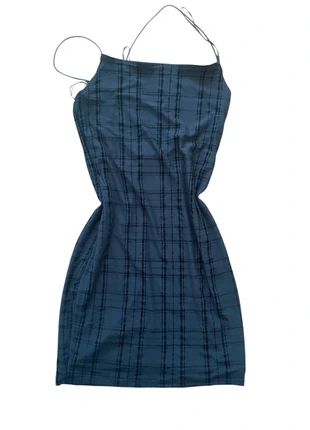 vestito spalline nero a quadri - Black checkered slip dress - Robe nuisette noir, brand: H&M, condizioni: Nuovo senza cartellino, taglia: S / IT 40 / EU 36, €4.00, €4.90 include la Protezione acquisti