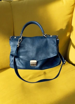 Borsa artigianale in vera pelle blu martellata - Made in Italy, marque: Vera Pelle, état: Très bon état, 20,00 €, 21,70 € Protection acheteurs incluse