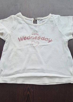 T-shirt bout'chou BIO coton blanc mercredi coeur love bébé fille 12 mois estival (PF38), marque: Bout'chou, état: Très bon état, taille: 9-12 mois / 74 cm, 6,00 €, 7,00 € Protection acheteurs (Pro) incluse