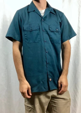 Chemise Dickies Bleu Marine Workwear à manches courtes taille L, marca: Dickies, estado: Bom, tamanho: L, €14.99, €16.44 inclui Proteção do Comprador Pro