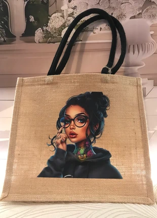 Sac en toile de jute / cabas / fourre tout, estado: Novo sem etiquetas, €12.00, €13.30 inclui Proteção do Comprador Pro