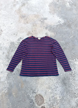 L.L. Bean Navy & Red Striped Cotton Knit, merk: L.L. Bean, staat: Heel goed, maat: M / 38 / 10, € 6,40, € 7,42 inclusief Kopersbescherming