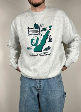 Crewneck vintage 90s Little Sturgeon style university sweater - boxy, marque: Vintage Dressing, état: Très bon état, taille: XL, 20,00 €, 21,70 € Protection acheteurs (Pro) incluse