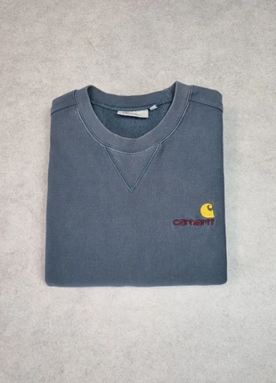 Sweat pull Col rond crewneck americain script sweat Carhartt bleu clair taille S homme, brand: Carhartt, condition: Very good, size: S, €38.00, €40.60 includes Buyer Protection