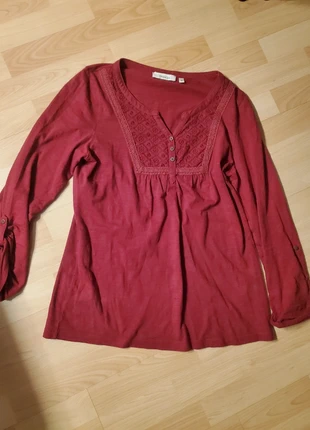 Schicke bordeaux Farben Bluse, merk: Yessica, staat: Goed, maat: M / 38 / 10, € 3,00, € 3,85 inclusief Kopersbescherming