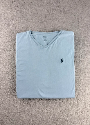 T-shirt Polo Ralph Lauren Bleu Clair Col V Logo Bleu Taille M, marque: Ralph Lauren, état: Très bon état, taille: M, 15,00 €, 16,45 € Protection acheteurs incluse