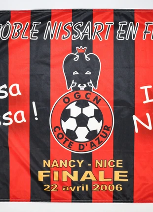 OGC Nice Drapeau Finale Coupe de la Ligue 22 Avril 2006 - Vintage Flag Supporter Ultra Nissa, brand: Ogc nice, condition: Very good, €14.90, €16.35 includes Buyer Protection Pro