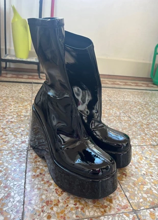 Platform stivali vernice Bershka neri // dark core, brand: Bershka, condizioni: Ottime, taglia: 39, €20.00, €21.70 include la Protezione acquisti