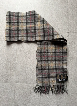 Echarpe Barbour en laine, grise à motif carreaux, 100% Wool, brand: Barbour, condition: Very good, €25.00, €26.95 includes Buyer Protection