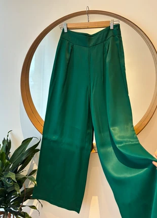 Pantalon wide vert sapin, S, C&A, marque: C&A, état: Neuf sans étiquette, taille: S / 36 / 8, 10,00 €, 11,20 € Protection acheteurs incluse