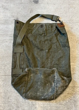 Vintage 1950s • Army Green Rucksack • XL Duffle Sack • Heavy Canvas • Military Laundry Bag, brand: Surplus, condition: Good, £34.95, £37.40 includes Buyer Protection