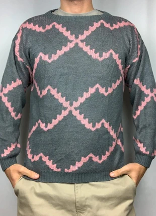 Pull Col Rond Gris et Rose Vintage, marke: Vintage Dressing, zustand: Zufriedenstellend, größe: M, 7,99 €, 9,09 € beinhaltet Vinted-Käuferschutz Pro