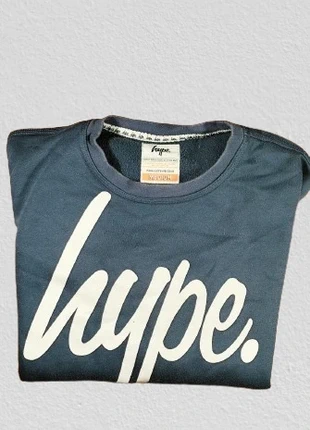 Sweat Hype bleu multicolore – Logo imprimé – Taille M, brand: Original, condition: Very good, size: M, €4.00, €4.90 includes Buyer Protection