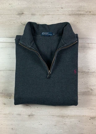 Pull Ralph Lauren 1/4 zip half zip noir logo brodé bordeaux 100% coton - Taille XL, marque: Ralph Lauren, état: Très bon état, taille: XL, 45,00 €, 47,95 € Protection acheteurs (Pro) incluse