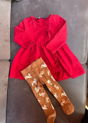 Ensemble Robe de Noël avec collants, brand: TCM, condition: Very good, size: 9-12 months / 74 cm, €4.00, €4.90 includes Buyer Protection