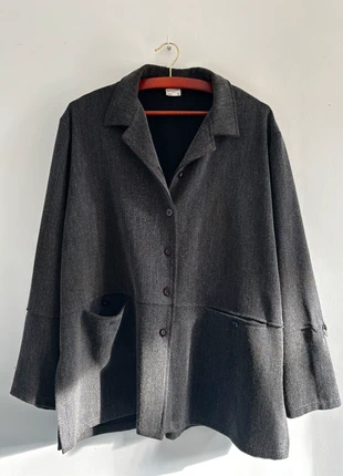 Veste oversize grise texturée style japonais minimal unisexe M/L, marque: LOOK, état: Très bon état, taille: L / 40 / 12, 20,00 €, 21,70 € Protection acheteurs incluse