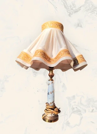 lampe française des années 1950 • opaline blanche dorée & laiton style empire, marke: Collection, zustand: Sehr gut, 120,00 €, 126,70 € beinhaltet Vinted-Käuferschutz Pro