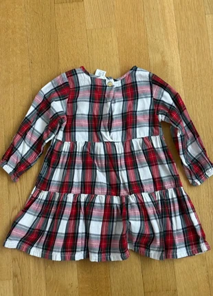 👗 H&M Baumwoll Kleid rot weiß kariert – Gr. 80, merk: H&M, staat: Heel goed, maat: 12-18 maanden / 80 cm, € 2,50, € 3,33 inclusief Kopersbescherming