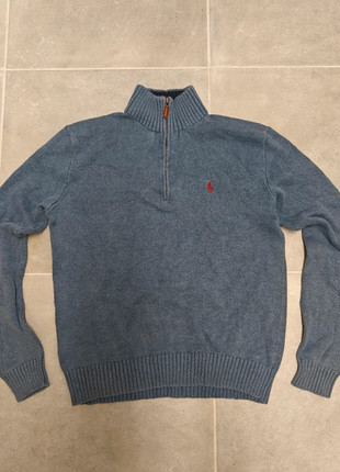 1/4 zip ralph lauren bleu - taille S homme logo brodé rouge, marque: Ralph Lauren, état: Très bon état, taille: S, 54,90 €, 58,35 € Protection acheteurs incluse