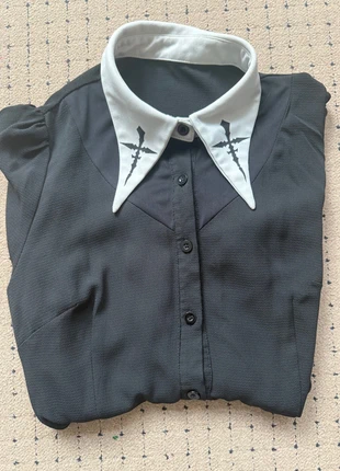 gothic button up shirt, merk: Shein, staat: Nieuw zonder prijskaartje, maat: M / 38 / 10, € 10,00, € 11,20 inclusief Kopersbescherming