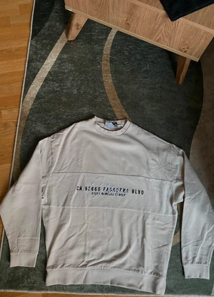 Sweat Asos beige oversize unisexe streetwear texte imprimé taille S, marke: ASOS, zustand: Sehr gut, größe: S, 10,00 €, 11,20 € inklusive Vinted-Käuferschutz