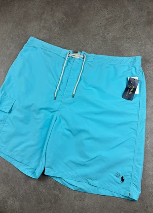 Short de Bain Ralph Lauren Bleu Clair Cavalier Noir, marque: Ralph Lauren, état: Neuf avec étiquette, taille: XXL, 42,00 €, 44,80 € Protection acheteurs (Pro) incluse