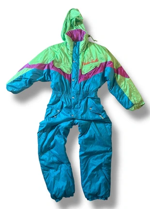Combinaison de ski vintage années 80 logo brodé taille L retro vert, marque: Vintage Dressing, état: Très bon état, taille: L, 30,00 €, 32,20 € Protection acheteurs incluse