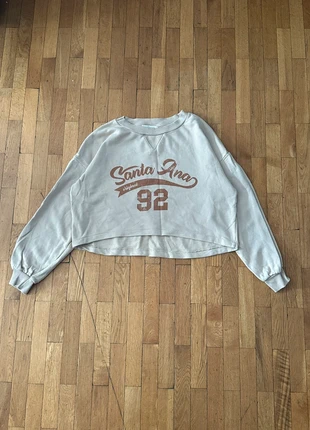 Sudadera Stradivarius Beige Santa Ana 92 Talla S Crop Y2K Vintage College Style, marca: Stradivarius, estado: Nuevo sin etiquetas, tamaño: S / 36 / 8, 5,00 €, 5,95 € Protección al comprador incluida