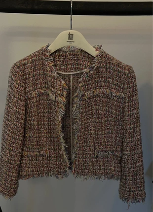 bunter Tweedblazer aus Italien, brand: Sonstiges, condizioni: Nuovo senza cartellino, taglia: XS / IT 38 / EU 34, €15.00, €16.45 include la Protezione acquisti