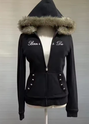 Veste à capuche noire “Born to Die” style Y2K / vintage, brand: y2k, condition: New with tags, size: S / 36 / 8, €27.99, €30.09 includes Buyer Protection