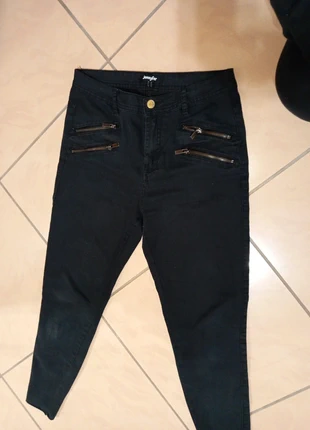 Jeans neri skinny con zip decorative – Donna, marca: Jennifer, estado: Muito bom, tamanho: M / 38 / 10, €7.00, €8.05 inclui Proteção do Comprador