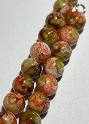 A547, lot de 18 perles tachetées 8mm verre, estado: Novo sem etiquetas, €1.80, €2.59 inclui Proteção do Comprador Pro