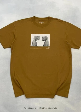 T-shirt Carhartt wip imprimé Marron coupe Large Homme 100% Coton Crew Neck - Taille S /517R, marca: Carhartt, estado: Muy bueno, tamaño: S, 34,00 €, 36,40 € Protección al comprador Pro incluida