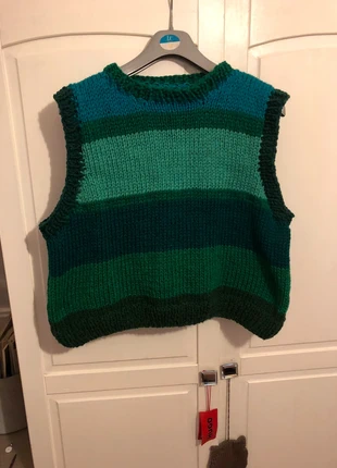 Handknitted Aran tanktop, brand: tina🧶knits, condition: New without tags, size: XXXL / 18, £17.00, £18.55 includes Buyer Protection