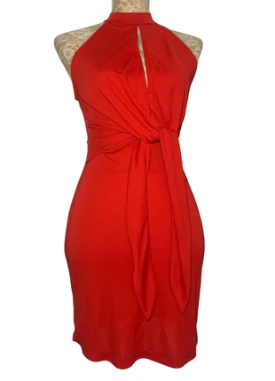 Red Halterneck Bodycon Dress, brand: New Look, condition: Very good, size: S / UK 8-10, £12.00, £13.30 includes Buyer Protection