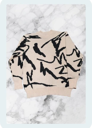 Pull y2k vintage beige avec motif noir M, marque: y2k, état: Neuf sans étiquette, taille: M, 25,00 €, 26,95 € Protection acheteurs incluse