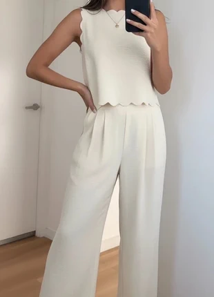 Ensemble top pantalon en lin ibiza st tropez taille : M 38, merk: Vintage Dressing, staat: Heel goed, maat: M / 38 / 10, € 42,00, € 44,80 inclusief Kopersbescherming Pro