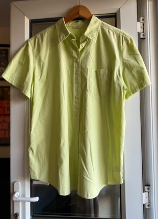 Marks & Spencer 100% Cotton Short Sleeve Shirt – Size 14 (Lime Green), brand: Marks & Spencer, condition: Very good, size: XL / 14, £8.00, £9.10 includes Buyer Protection