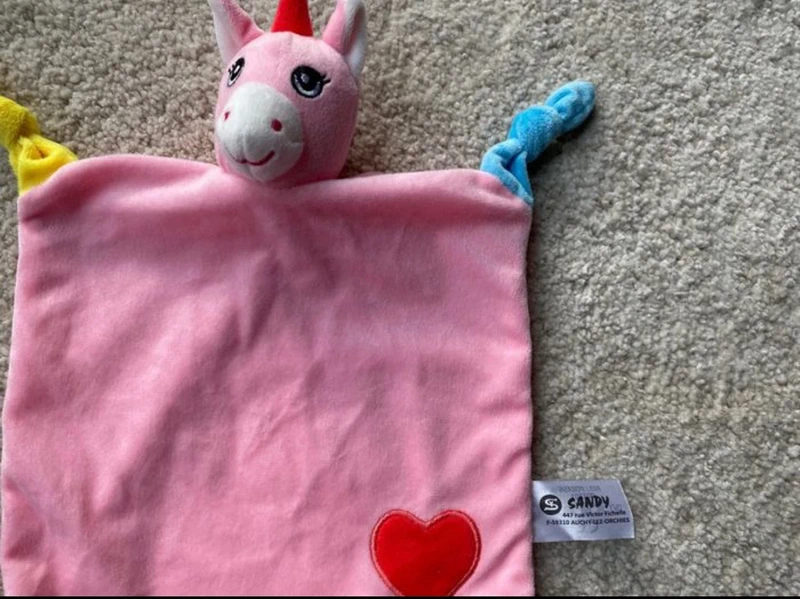 Doudou licorne rose cœur Sandy 🌻 - photo numéro 2
