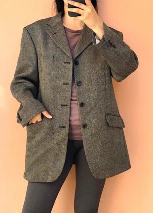 Blazer oversize épais tweed pure laine vierge 100 vintage oversized virgin wool blazer, marque: Vintage Dressing, état: Très bon état, taille: XXL / 44 / 16, 29,00 €, 31,15 € Protection acheteurs (Pro) incluse