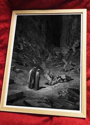 Affiche – Dante : Les tombes enflammées des hérétiques (Doré, 1861), marque: Art, état: Neuf sans étiquette, 17,90 €, 19,50 € Protection acheteurs (Pro) incluse