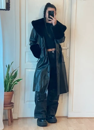 Manteau long noir fausse fourrure Jaded London, marque: Jaded London, état: Bon état, taille: XS / 34 / 6, 55,00 €, 58,45 € Protection acheteurs incluse
