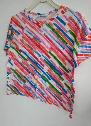 T-shirt às riscas - Zara Trafaluc - Tamanho S, marca: Zara Trafaluc, estado: Bom, tamanho: S / 36 / 8, €3.00, €3.85 inclui Proteção do Comprador