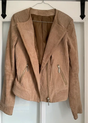 Veste perfecto croûte de cuir beige, merk: Camaïeu, staat: Goed, maat: M / 38 / 10, € 5,00, € 5,95 inclusief Kopersbescherming