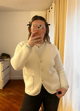 gilet blancs crème avec boutons dorée, état: Très bon état, taille: S / 36 / 8, 5,00 €, 5,95 € Protection acheteurs incluse