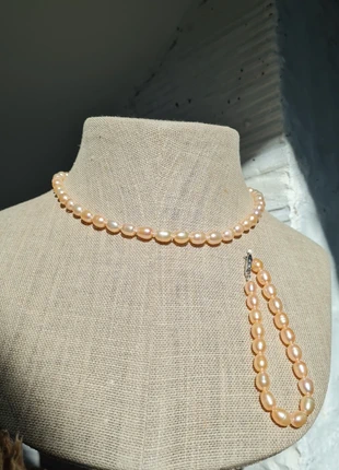 Collier en perles d'eau douce rosées, marque: Vintage, état: Très bon état, 25,00 €, 26,95 € Protection acheteurs (Pro) incluse