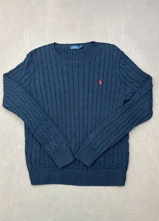 Women's Navy Ralph Lauren Cable Knit Jumper Size XL, brand: Ralph Lauren, condition: Very good, size: XL / 14, £30.00, £32.20 includes Buyer Protection Pro